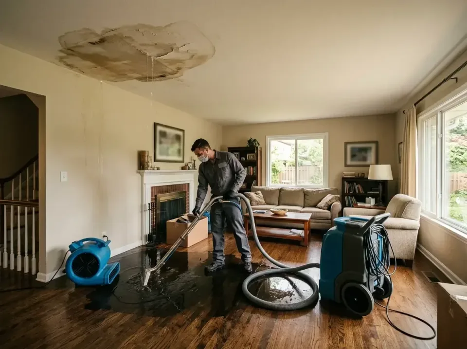 attic-pipe-burst-ceiling-drip-008 — frequently asked questions, Water Damage Restoration & Carpet Care in Homestead Valley,…